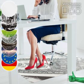 Bürostuhlunterlage Bodenschutzmatte Schreibtisch Stuhl Unterlage Digitaldruck 9 Designs