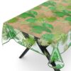 E42600C_50 Durchsichtige Tischdecke transparent Tischschutzfolie Tischfolie Klar 0,15mm mit Muster Exotik