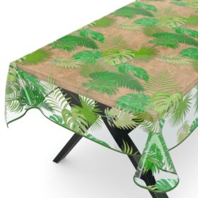 Durchsichtige Tischdecke transparent Tischschutzfolie Tischfolie Klar 0,15mm mit Muster Exotik
