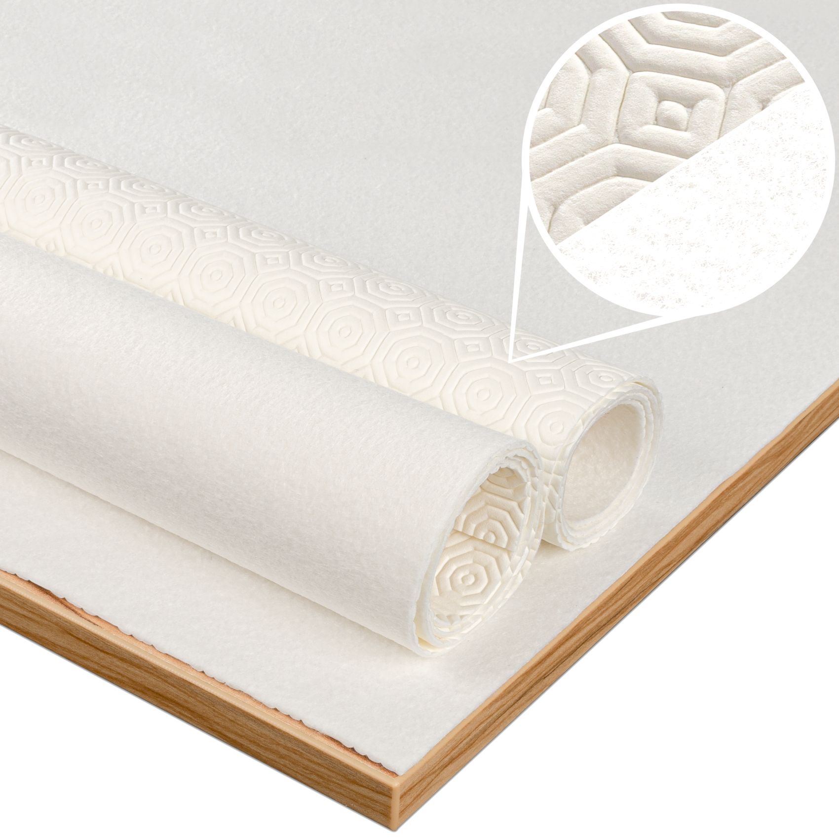 PPTA0022_10 Tischschoner Tischdeckenunterlage Tischmolton 2,2mm Tischpolster Tischunterlage Gemustert rutschfest Vliesrücken Meterware