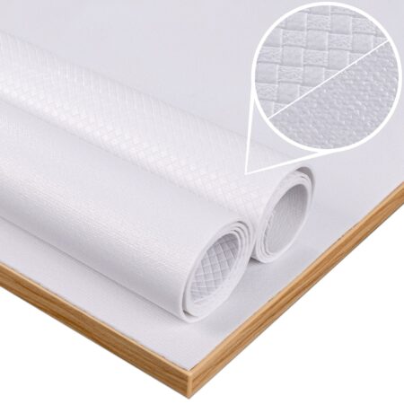 Tischschoner Tischmolton 2mm Tischpolster Tischdeckenunterlage rutschfest Weiß Meterware Karo Muster