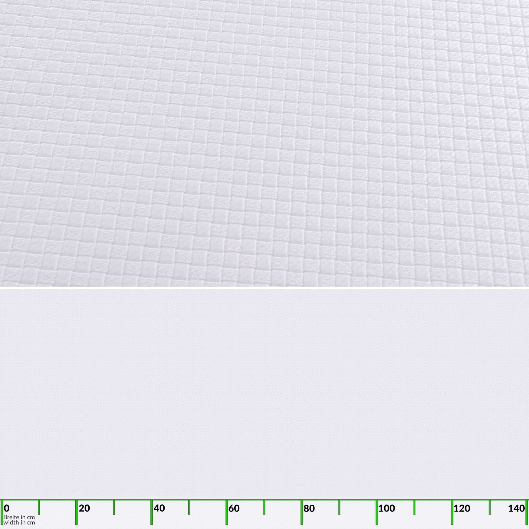 PPTA5220_40 Tischschoner Tischmolton 2mm Tischpolster Tischdeckenunterlage rutschfest Weiß Meterware Karo Muster
