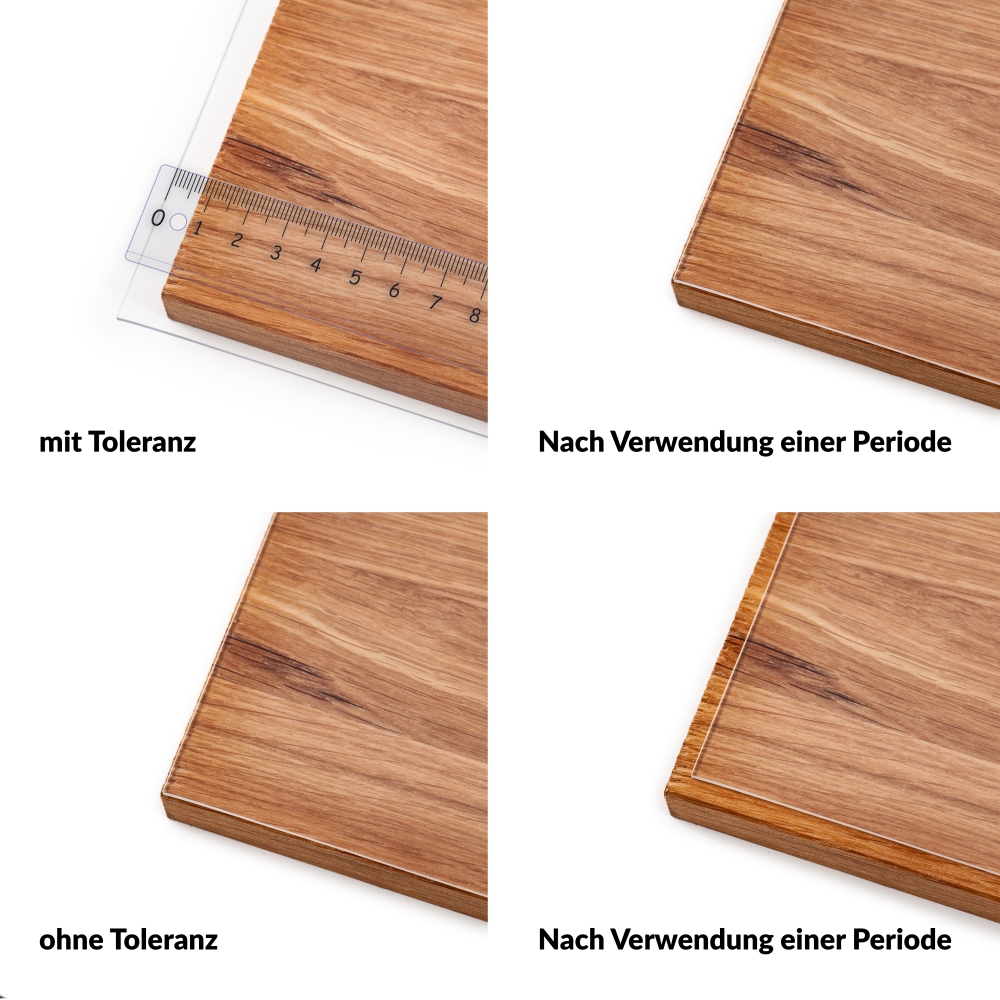 Tischfolie transparente Tischdecke durchsichtig Tischschutzfolie Tischschutz 1,5mm bedruckt Folie mit Motiv B-Ware