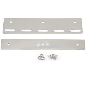 Befestigungsschiene Set Edelstahlschiene L-1m für PVC Streifenvorhänge Lamellen in der Breite 20cm