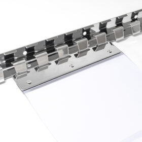 Befestigungsschiene Set Edelstahlschiene L-1m für PVC Streifenvorhänge Lamellen in der Breite 30cm