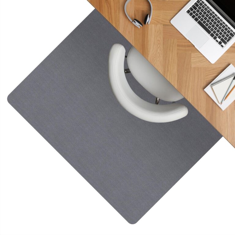 Schreibtischstuhl Unterlage textil, Grau – selbsthaftend