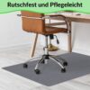 Bürostuhlunterlage Bodenschutzmatte Teppich Schreibtischstuhl Unterlage selbsthaftend NEMESIS Grau