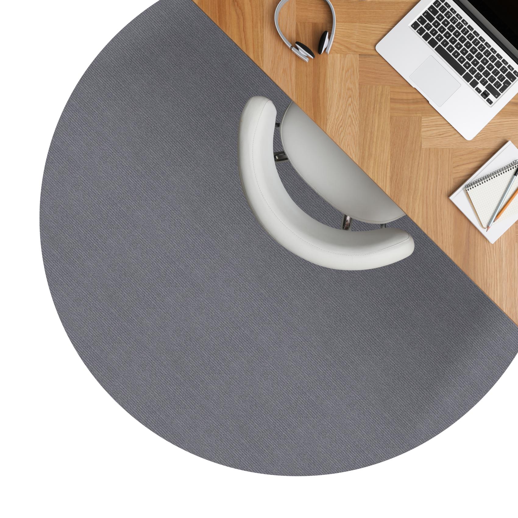 Bürostuhlunterlage Bodenschutzmatte Teppich Schreibtischstuhl Unterlage selbsthaftend NEMESIS Grau