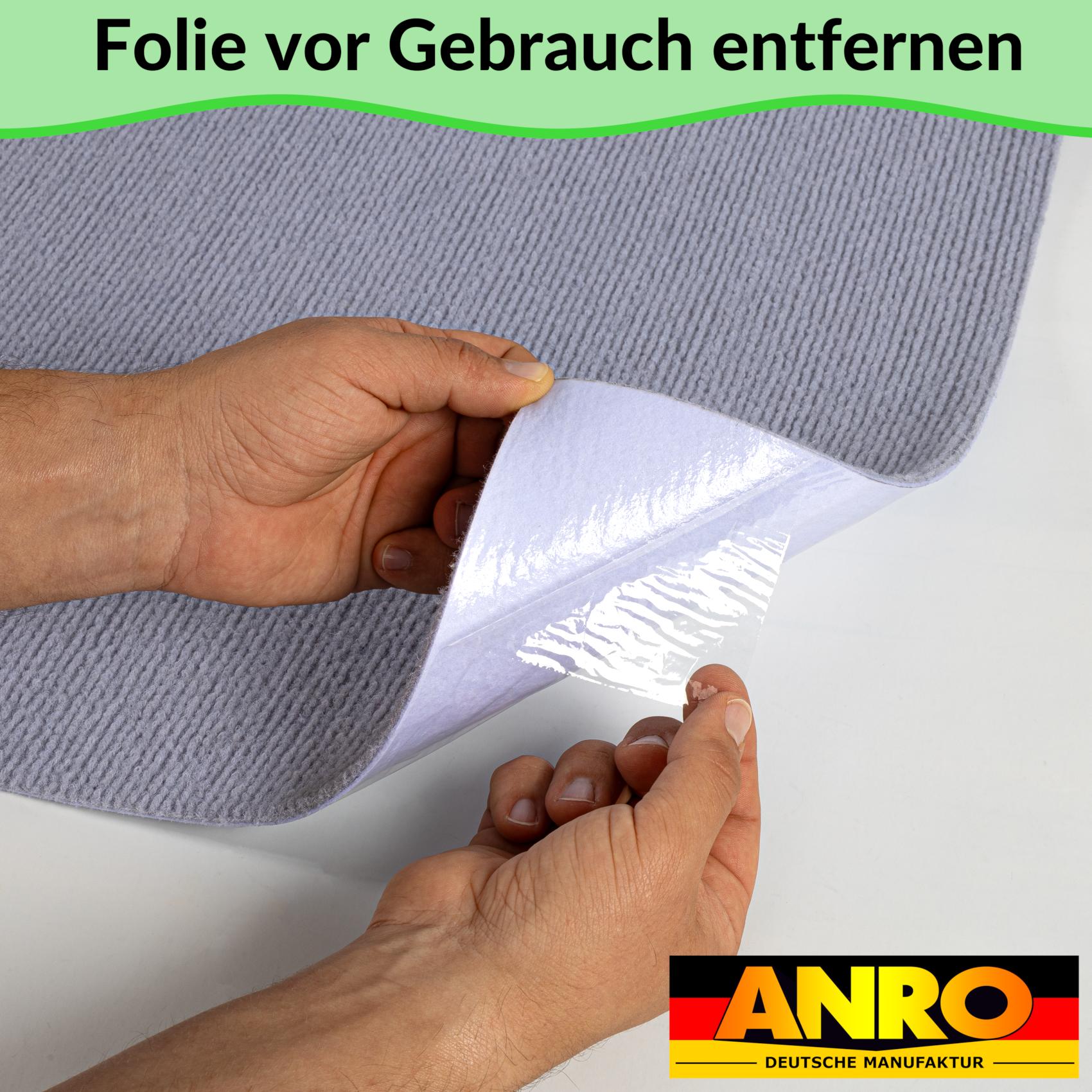 Bürostuhlunterlage Bodenschutzmatte Teppich Schreibtischstuhl Unterlage selbsthaftend NEMESIS Grau