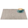 Platzsets Tischset Platzdeckchen abwaschbar Tischuntersetzer PVC hitzebeständig Falschuni Beige 30x45cm
