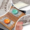 TTPL7665_70 Platzsets Tischset Platzdeckchen abwaschbar Tischuntersetzer PVC hitzebeständig Patchwork Holz Liebe 35x50cm