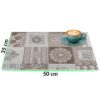 TTPL7665_40 Platzsets Tischset Platzdeckchen abwaschbar Tischuntersetzer PVC hitzebeständig Patchwork Holz Liebe 35x50cm