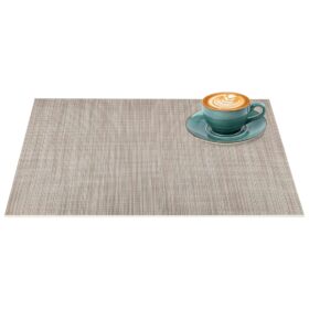 Platzsets Tischset Platzdeckchen abwaschbar Tischuntersetzer PVC hitzebeständig Falschuni Beige 35x50cm