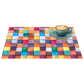 Platzsets Tischset Platzdeckchen abwaschbar Tischuntersetzer PVC hitzebeständig Mosaik 35x50cm