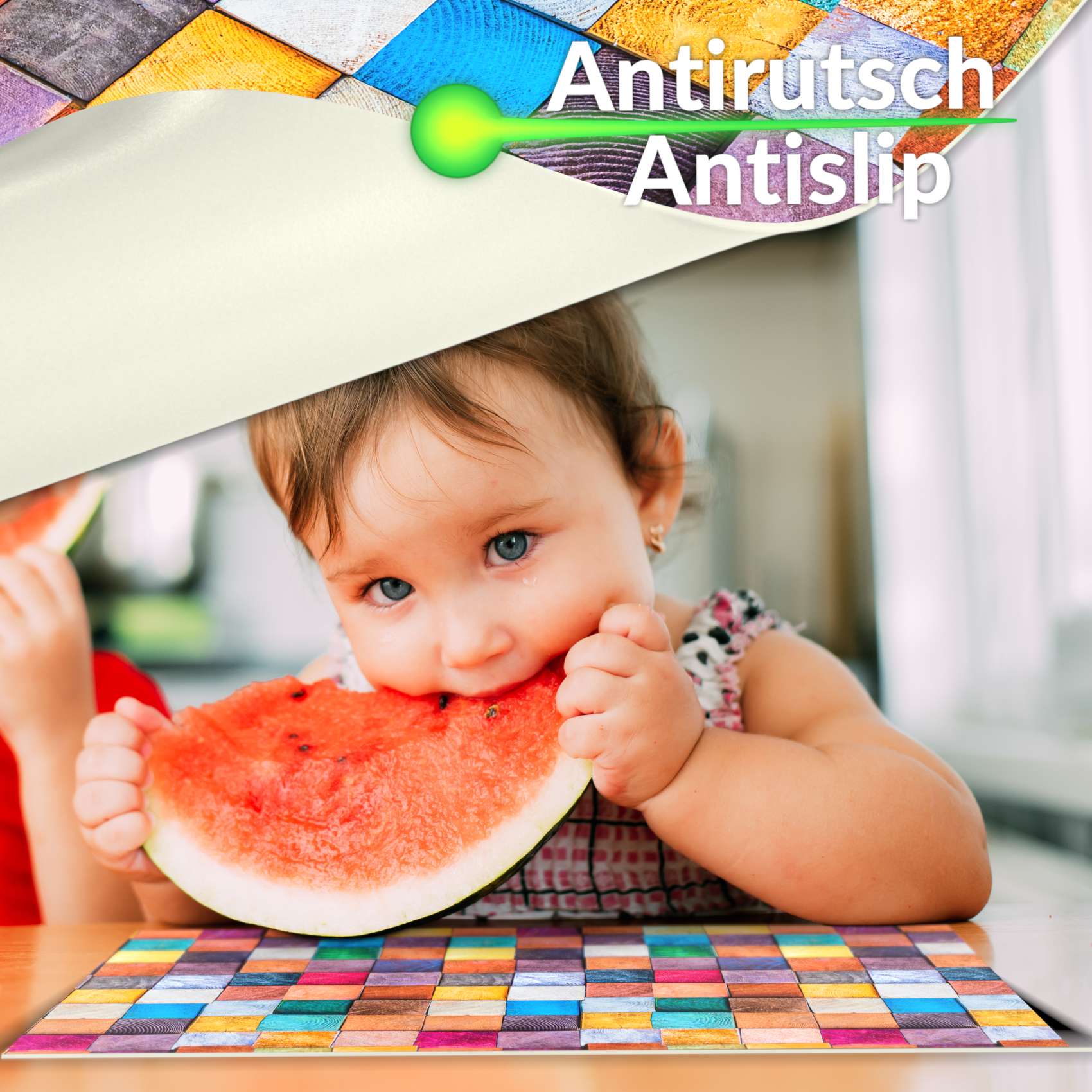 Platzsets Tischset Platzdeckchen abwaschbar Tischuntersetzer PVC hitzebeständig Mosaik 35x50cm