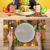 Platzsets Tischset Platzdeckchen abwaschbar Tischuntersetzer PVC hitzebeständig Zitrone Braun Grau 35x50cm