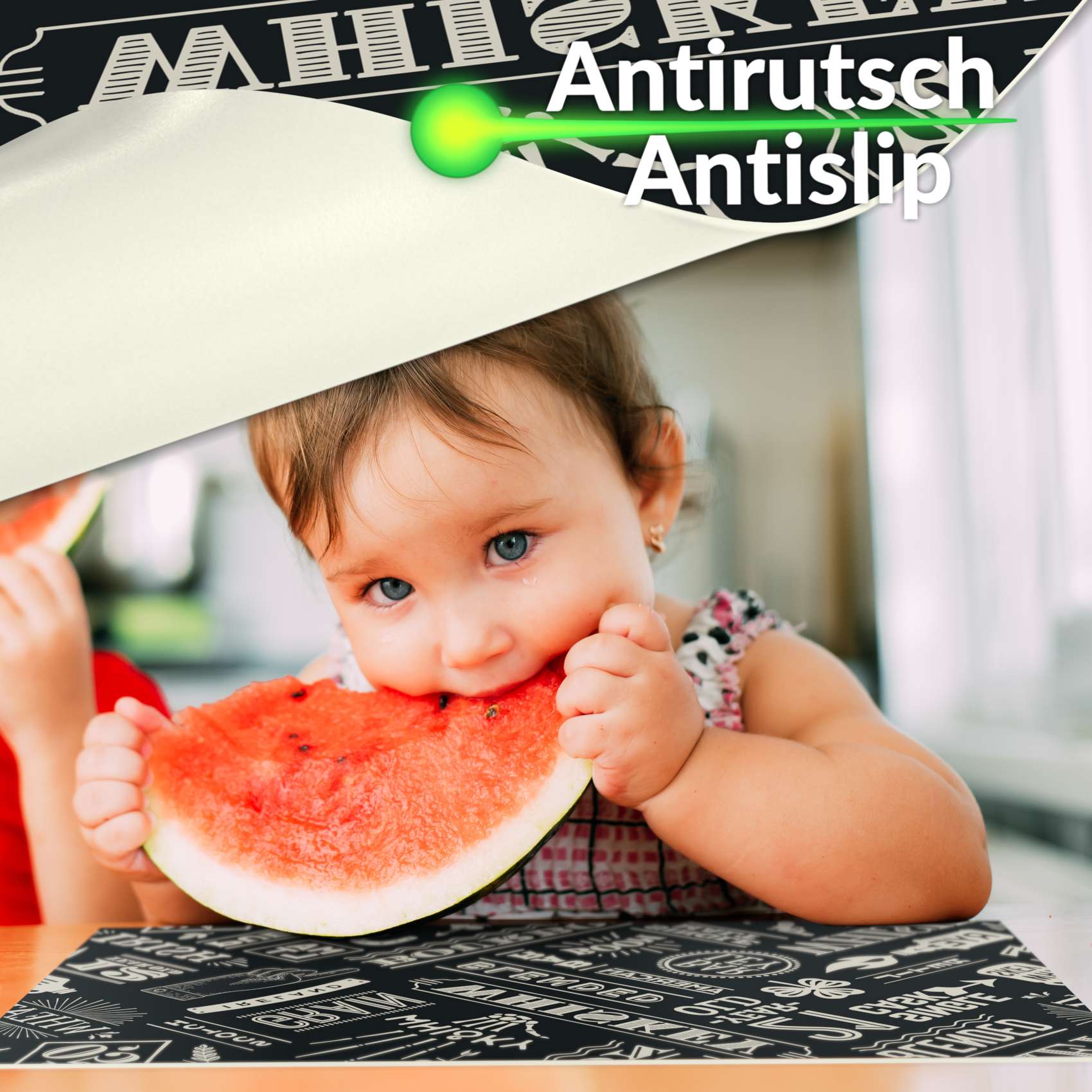 Platzsets Tischset Platzdeckchen abwaschbar Tischuntersetzer PVC hitzebeständig Whisky Anthrazit 35x50cm