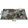 Platzsets Tischset Platzdeckchen abwaschbar Tischuntersetzer PVC hitzebeständig Marmor Dunkel 35x50cm