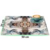 Platzsets Tischset Platzdeckchen abwaschbar Tischuntersetzer PVC hitzebeständig Marmor Hell 35x50cm