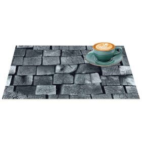 Platzsets Tischset Platzdeckchen abwaschbar Tischuntersetzer PVC hitzebeständig Holz 35x50cm