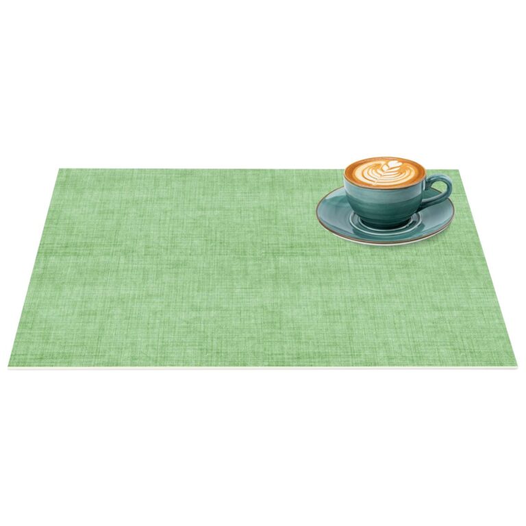 Abwaschbare Platzdeckchen – Uni Leinen Green, 35 x 50 cm