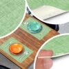 Platzsets Tischset Platzdeckchen abwaschbar Tischuntersetzer PVC hitzebeständig Uni Leinen green 35x50cm
