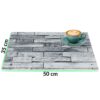 Platzsets Tischset Platzdeckchen abwaschbar Tischuntersetzer PVC hitzebeständig Whisky Wood Grau 35x50cm