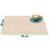 Tischset Platzset Platzdeckchen abwaschbar Tischuntersetzer PVC hitzebeständig Leinen Beige 30x45cm