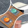 Tischset Platzset Platzdeckchen abwaschbar Tischuntersetzer PVC hitzebeständig Uni Leinen Dark 30x45cm