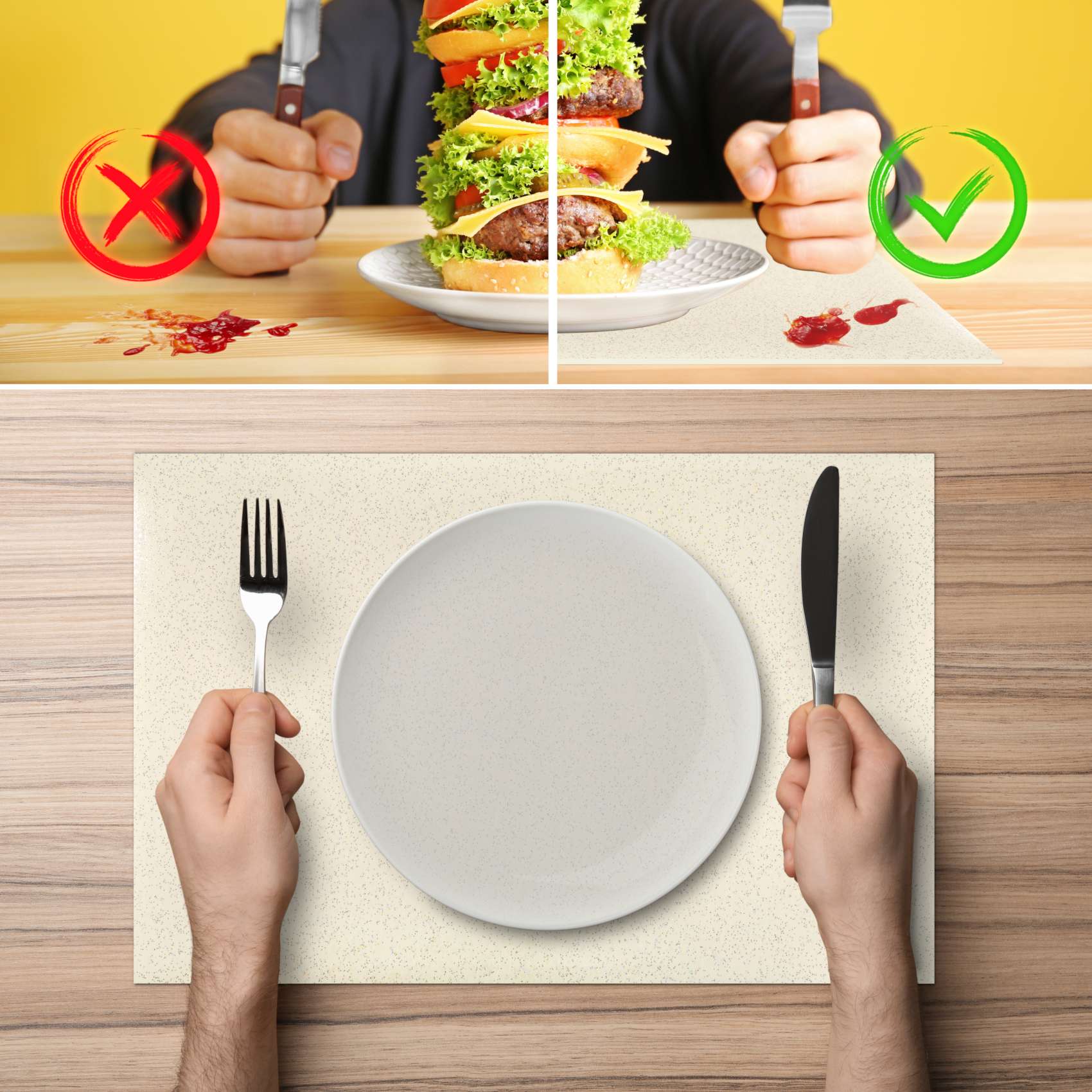 Platzsets Tischset Platzdeckchen abwaschbar Tischuntersetzer PVC hitzebeständig Glitzer Uni Beige 30x45cm