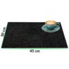 Platzsets Tischset Platzdeckchen abwaschbar Tischuntersetzer PVC hitzebeständig Glitzer Uni Schwarz 30x45cm