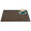 Platzsets Tischset Platzdeckchen abwaschbar Tischuntersetzer PVC hitzebeständig Glitzer Uni Braun 30x45cm