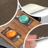 Platzsets Tischset Platzdeckchen abwaschbar Tischuntersetzer PVC hitzebeständig Glitzer Uni Braun 30x45cm