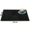 Platzsets Tischset Platzdeckchen abwaschbar Tischuntersetzer PVC hitzebeständig Glitzer Uni Schwarz 35x50cm