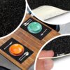 Platzsets Tischset Platzdeckchen abwaschbar Tischuntersetzer PVC hitzebeständig Glitzer Uni Schwarz 35x50cm
