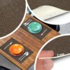 Platzsets Tischset Platzdeckchen abwaschbar Tischuntersetzer PVC hitzebeständig Glitzer Uni Braun 35x50cm