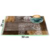 Platzsets Tischset Platzdeckchen abwaschbar Tischuntersetzer PVC hitzebeständig Holz Herz Liebe 35x50cm
