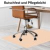 Bürostuhlunterlage Bodenschutzmatte Teppich Schreibtischstuhl Unterlage selbsthaftend NEMESIS Creme