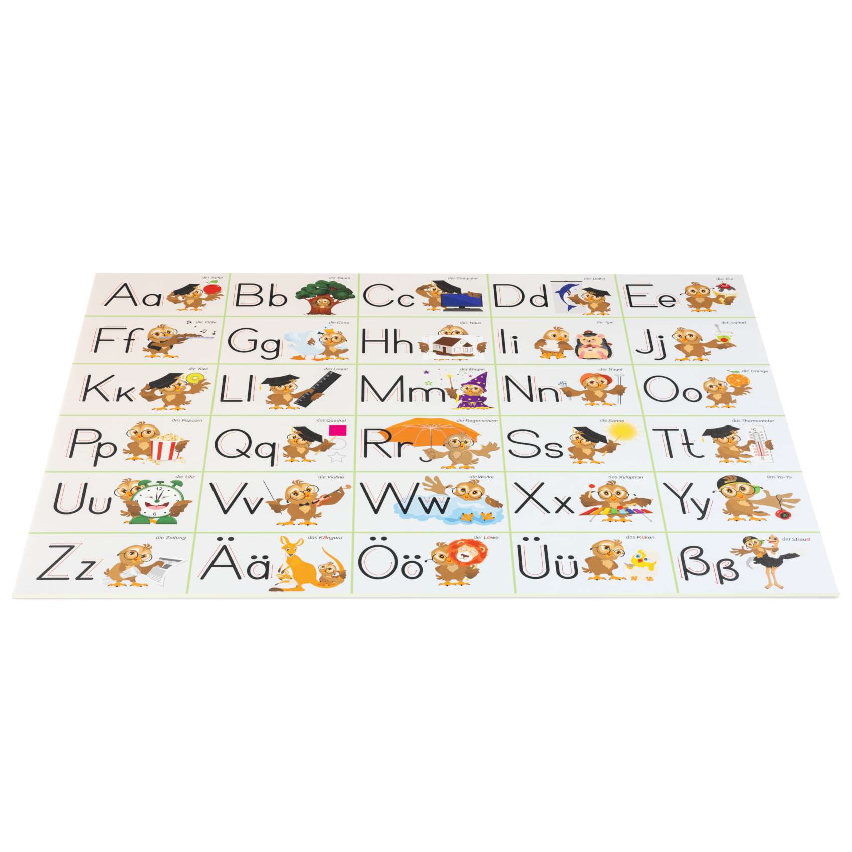 Qualitäts-Tischsets aus PVC – Robust und Pflegeleicht | Alphabet 35x50cm