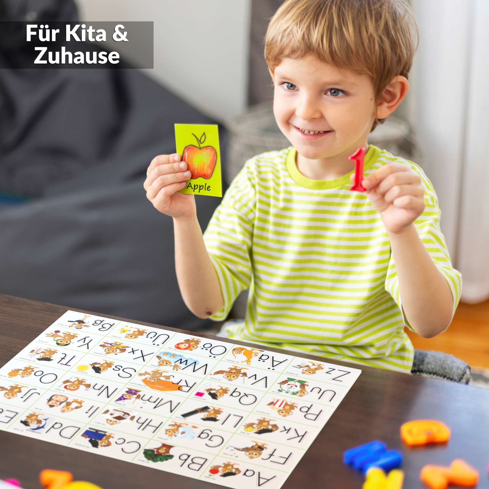 Qualitäts-Tischsets aus PVC – Robust und Pflegeleicht | Alphabet 35x50cm