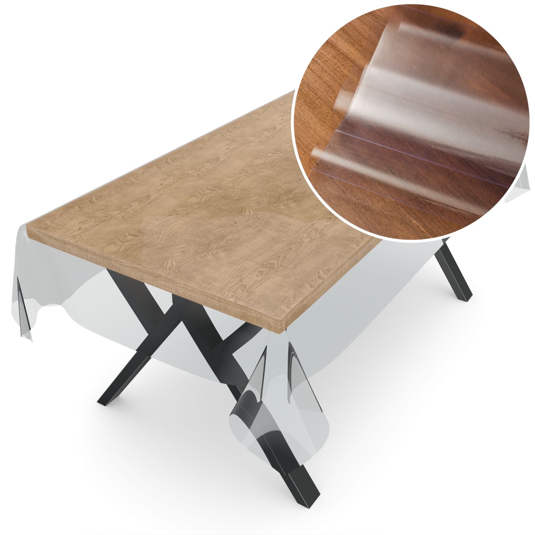 Durchsichtige Tischdecke transparent Tischfolie Tischschutzfolie Schutzfolie 140cm Breite