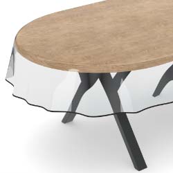 Transparente Tischdecke