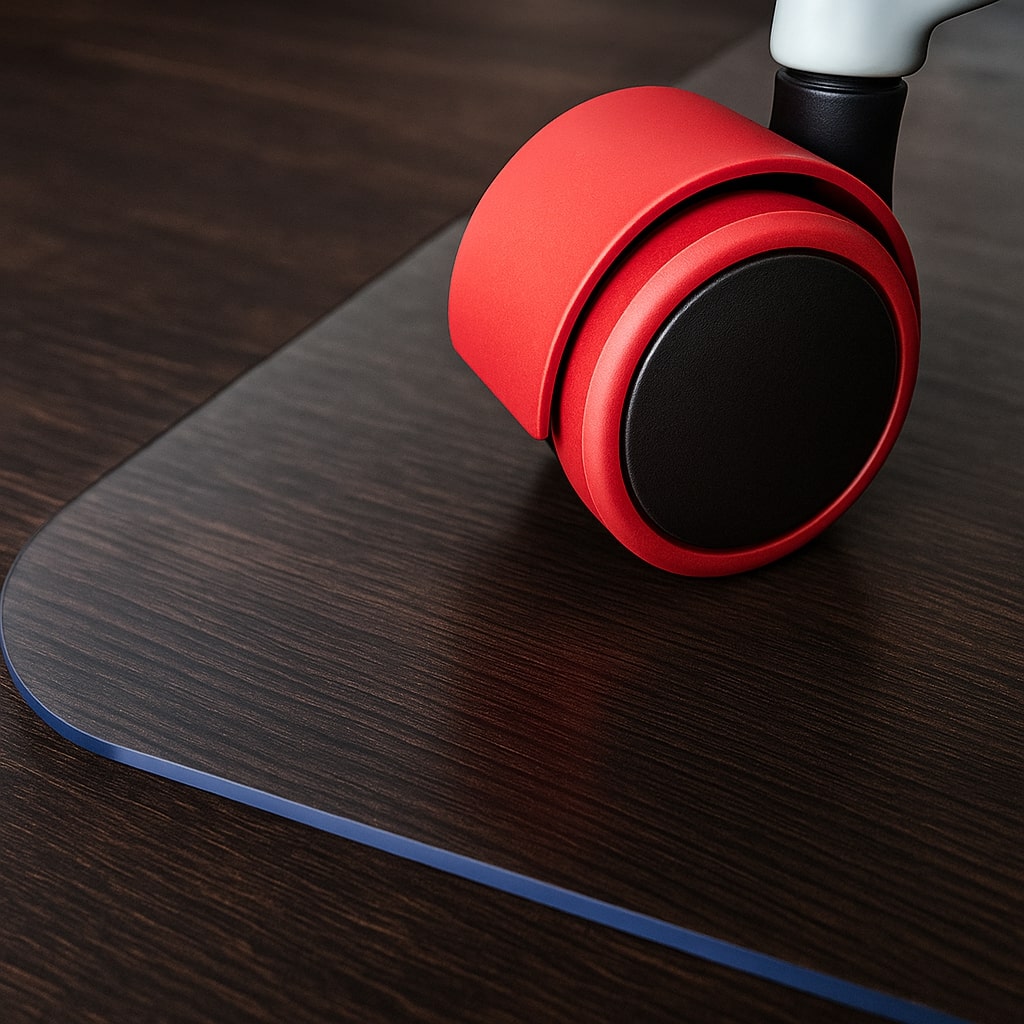 Bodenschutzmatte Bürostuhlunterlage transparent nach Maß 3mm Dicke