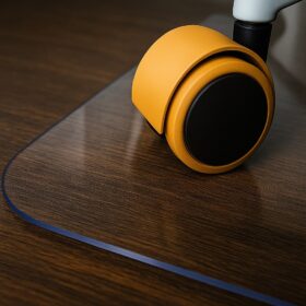 Bodenschutzmatte Bürostuhlunterlage transparent nach Maß 2mm Dicke