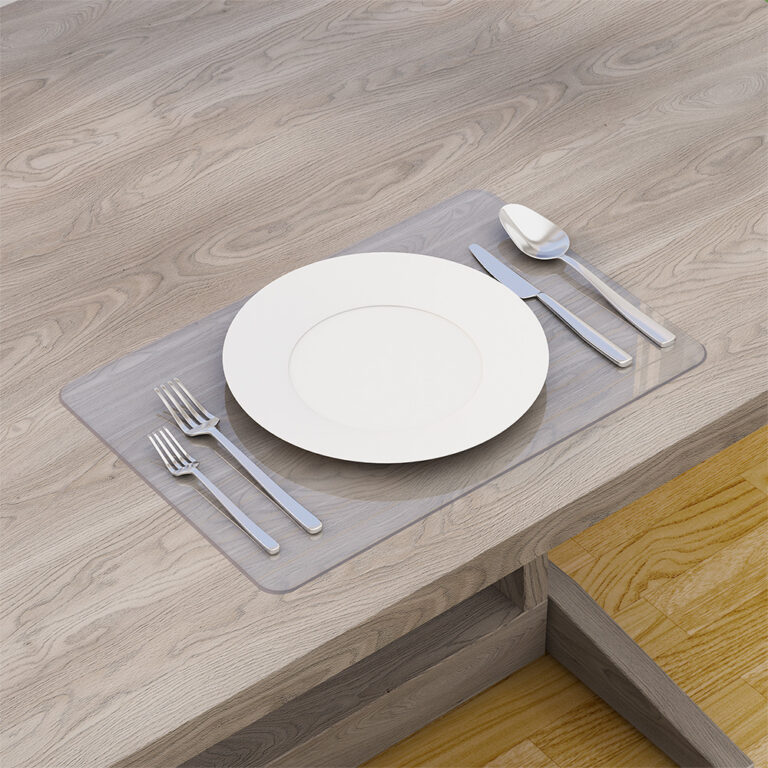 Tischset transparent aus PVC – 30 x 45 oder 35 x 50 cm