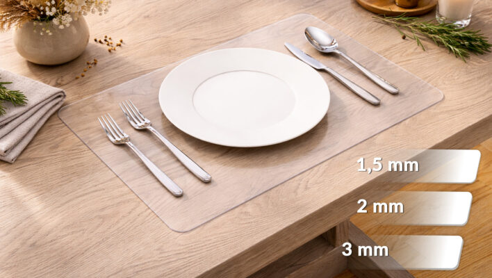 Platzsets – die starken Alltagshelden in transparent