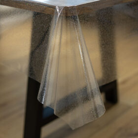Durchsichtige Tischdecke transparent Tischschutzfolie Klarsichtfolie Folie 0,15mm mit Glitzer