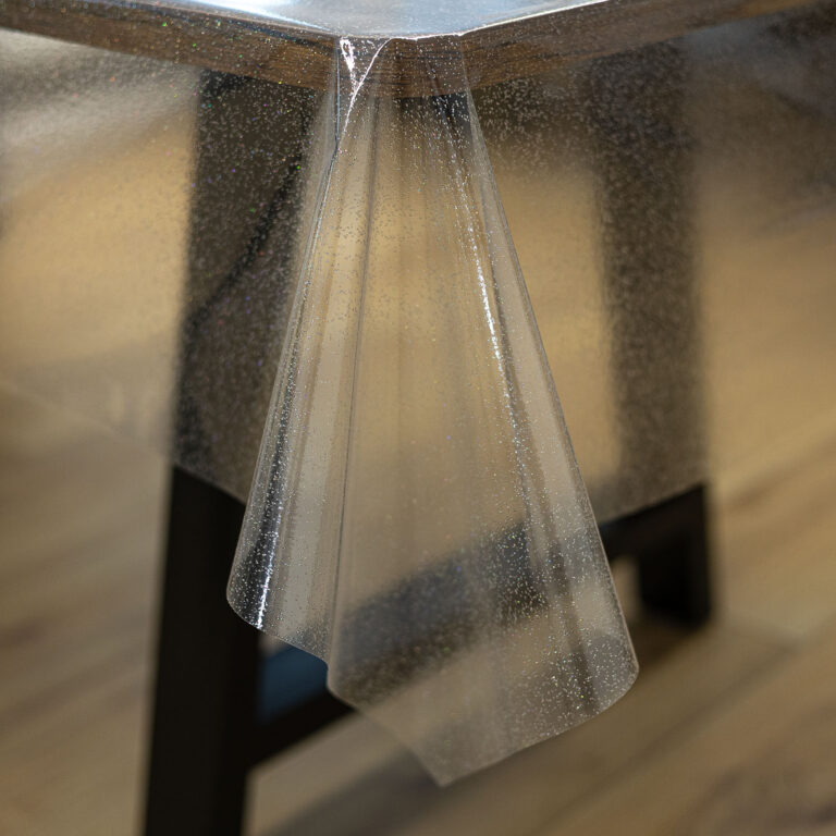 Durchsichtige Tischdecke mit Glitzer online kaufen