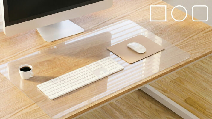 Schreibtischunterlage transparent