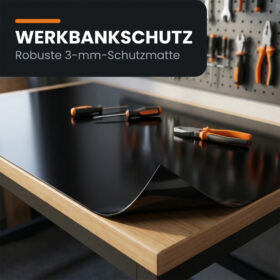 Werkbankauflage nach Maß Werkbank Schutzauflage PVC Schwarz 3mm